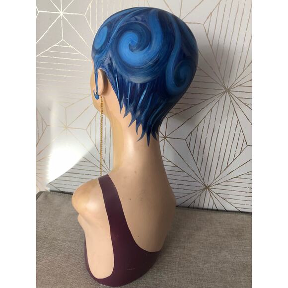 Artisan Handmade Extra long chain layered shoulder duster earrings - 7 inch - Picture 4 of 9